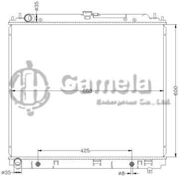 6115201N - Radiator for NISSAN XTERRA/FRONTIER 4CYL '02-04 AT OEM: 21460- EA005 DPI: 2808