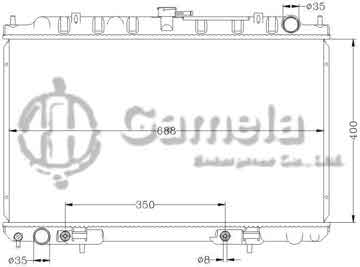 6115217N - Radiator for NISSAN HV10 '98-00 AT OEM: 21460-5U000