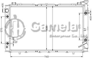 6115243N - Radiator for NISSAN PATROL '93- Y60 AT OEM: 21460-1Y060