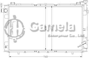 6115244N - Radiator for NISSAN PATROL '93- Y60 MT OEM: 21410-1Y02A