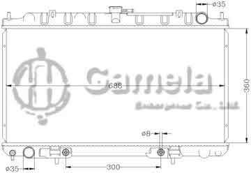 6115257N - Radiator for NISSAN SUNNY '02 (東風陽光 2.0) AT OEM: 21460- WD400/WD407