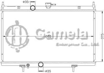 6115264N - Radiator for NISSAN SENTRA '07-10 MT DPI: 2998