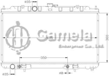 6115269N - Radiator for NISSAN P12/QR20DE AT OEM: 21460- AU303