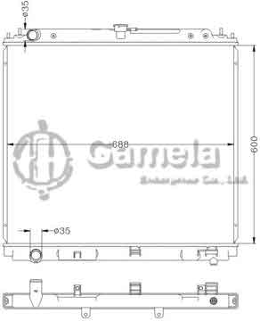 6115276N - Radiator for NISSAN NAVARA '05- MT OEM: 21410- EB30A