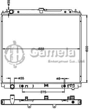 6115277N - Radiator for NISSAN NAVARA '05- AT