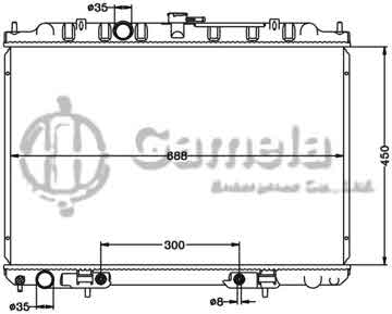 6115289N - Radiator for NISSAN X-TRAIL '00-03 AT OEM: 21460-