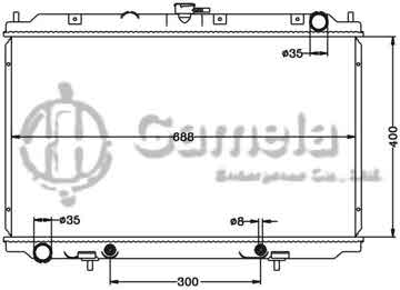 6115295N - Radiator for NISSAN ALMERA TINO (V10) 2.2 Di '00- AT