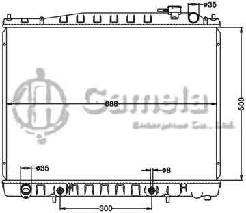 6115298N - Radiator for NISSAN TERRANO '95-97 PR50/TD27 AT