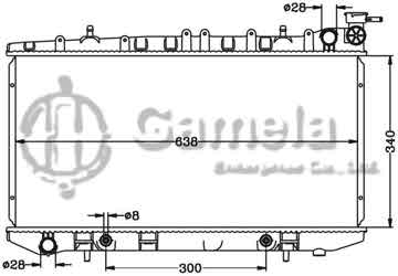 6115301N - Radiator for NISSAN INFINITI G20 '91-96 AT OEM: 21460- DPI: 1421