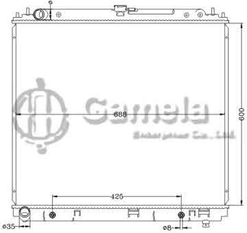 6115303NA - Radiator for NISSAN NAVARA D40 4CYL DIESEL '05- AT