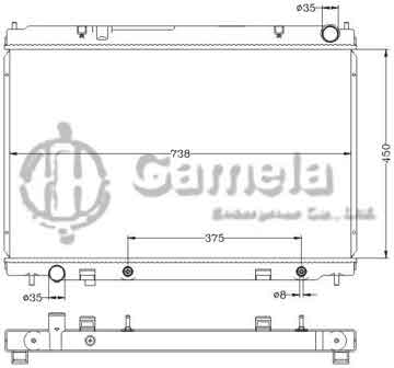 6115313NA - Radiator for NISSAN INFINITI FUGA M35 '08-09 AT NISSAN INFINITI FUGA M45 '06-11 AT DPI: 13012