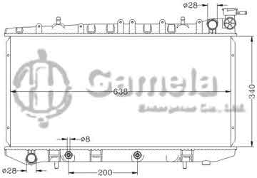 6115320NA - Radiator for NISSAN AVENIR W10 '90- AT OEM: 21460-70N00