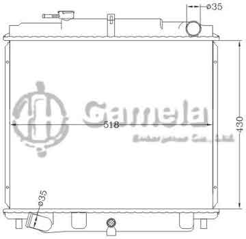 6115341NA - Radiator for NISSAN TRUCK ATLAS TD25 '95- MT OEM: 21410-6T500