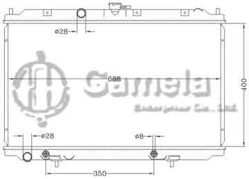 6115345NA - Radiator for NISSAN ALMERA TINO '02- AT OEM: 21460-BU703