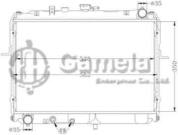 6116012N - Radiator for MAZDA ECONOVAN '99- E2000(G) MT OEM: F81F-15-200A/F850-15-200A