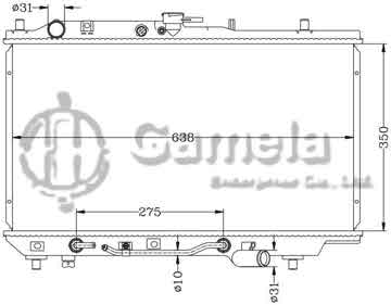 6116013N - Radiator for MAZDA ASRINA '89-90 323BA AT OEM: B547-15-200D/B581-15-200A