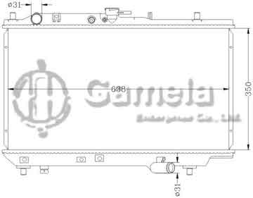 6116014N - Radiator for MAZDA ASRINA '89-90 323BA MT OEM: BP28-15-200C/B63F-15-200D