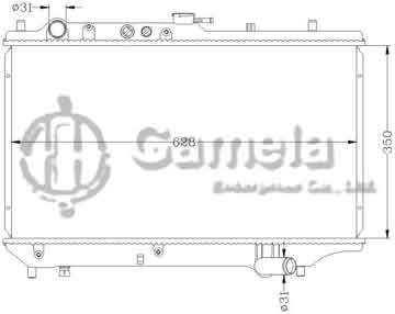 6116016N - Radiator for MAZDA ASRINA '89-90 323BA MT OEM: BP28-15-200C/B63F-15-200D