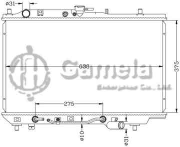 6116019N - Radiator for MAZDA KIA SEPHIA '93- AT OEM: OK201-15-200B