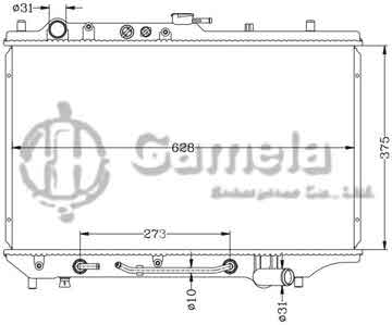 6116021N - Radiator for MAZDA KIA SEPHIA '93- AT OEM: OK201-15-200B