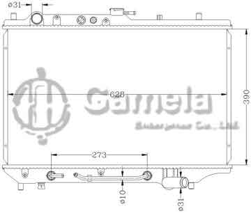 6116025N - Radiator for MAZDA PROTEGE '90-94 323BG AT OEM: B557-15-200D DPI: 1135