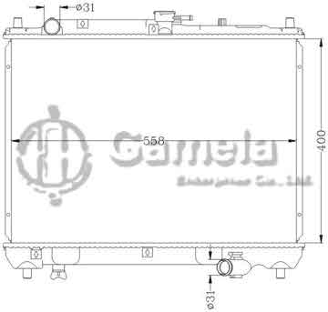 6116027N - Radiator for MAZDA HAIMA 7130 (內斜) MT