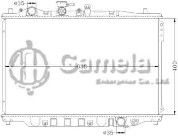 6116038N - Radiator for MAZDA MX6 '88-92 626GD MT OEM: F8C1-15-200/F8C7-15-200/FE4J-15-200 DPI: 248