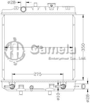 6116055N - Radiator for MAZDA DEMIO '98- PW3W AT OEM: B5C8-15-200B