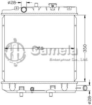 6116056N - Radiator for MAZDA DEMIO '98- PW3W MT OEM: B5C7-15-200A