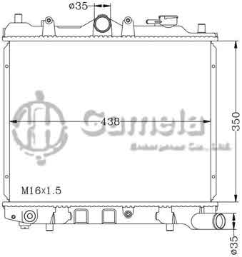 6116088N - Radiator for MAZDA 323 E5 '85-87 MT