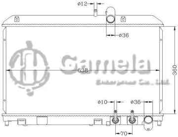 6116091N - Radiator for MAZDA RX-8 1.3L '04-05 AT OEM: N3H2-15-200C DPI: 2694