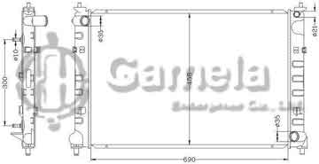 6116095N - Radiator for MAZDA MPV GF- LWEW '00-03 AT OEM: FS1E-15-200B