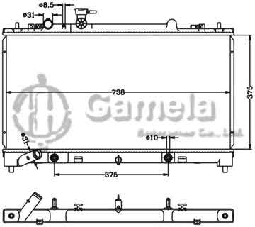 6116099N - Radiator for MAZDA 6 '2010 睿翼 2.0 AT