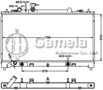 6116101N - Radiator for MAZDA 6 '2010 睿翼 2.5 AT