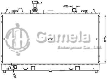 6116110N - Radiator for MAZDA 6 '02- 2.0CDVI (D) MT OEM: RF5C-15-200/RF5C-15-200A/RF5C-15-200C