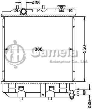 6116116N - Radiator for DEMIO/MAZDA 2 '99-02 MT FESTIVA WAGON '99-01 MT