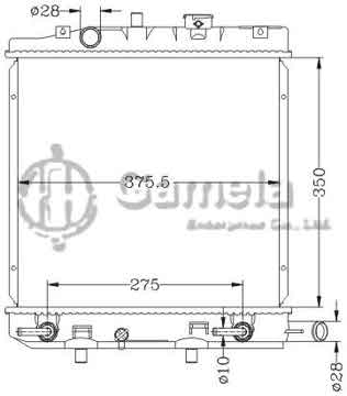 6116139NA - Radiator for MAZDA DEMIO '98- PW3W AT OEM: B5C8-15-200B