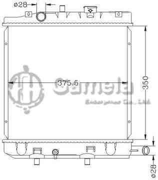 6116140NA - Radiator for MAZDA DEMIO '98- PW3W MT OEM: B5C7-15-200A