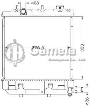 6116142NA - Radiator for MAZDA DEMIO/MAZDA 2 '99-02 MT MAZDA FESTIVA WAGON '99-01 MT