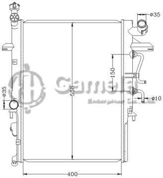 6116143NA - Radiator for MAZDA BONGO SD59T '97-99 AT OEM: WL62-15-200E