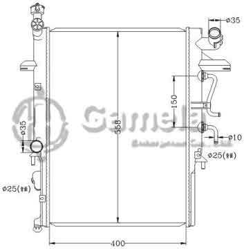 6116145NA - Radiator for MAZDA BONGO SR5AM '97-99 AT OEM: WL64-15-200F