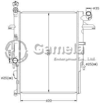 6116146NA - Radiator for MAZDA BONGO SR5AM '97-99 MT OEM: WL63-15-200G