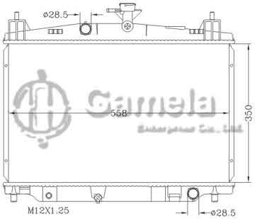 6116150NA - Radiator for MAZDA 2 (1.5) '07-11 MT DPI: 13233