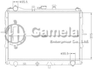 6116152NA - Radiator for MAZDA BONGO '98-03 MT OEM: S207-15-200/R2S2-15-200B/C/D