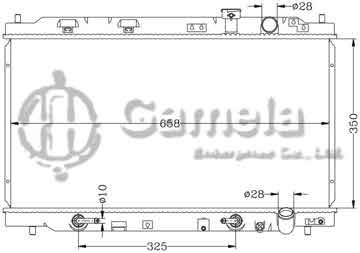 6117009N - Radiator for HONDA INTEGRA '94-00 DB7/B18C AT OEM: 19010- P73- A03 DPI: 2028