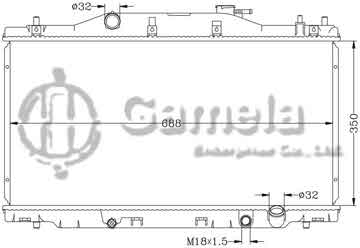 6117014N - Radiator for HONDA INTEGRA '01 DC5/K20A MT HONDA ACURA RSX '02-05 MT OEM: 19010- PND-003 DPI: 2425