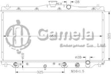 6117015N - Radiator for HONDA ACCORD '86-89 CA5 AT OEM: 19010- PH1-631/632 19010- PH4-671 DPI: 928