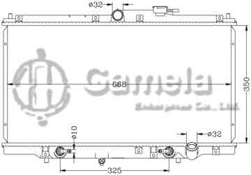 6117025N - Radiator for HONDA ACCORD '94-97 CD5 AT OEM: 19010- POH- A51/POF- J510M 19010- POD- J52/J510M DPI: 1494