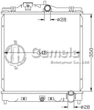 6117048N - Radiator for HONDA CIVIC '92-00 EK3/EG8 MT OEM: 19010- P01-003/004 19010- P08-003/004 DPI: 1290