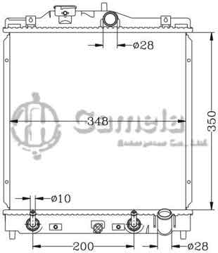 6117049N - Radiator for HONDA CIVIC '92-00 EK3/EG8 AT OEM: 19010- P03-901/902/J52 19010- P28- G51/G52 DPI: 1290